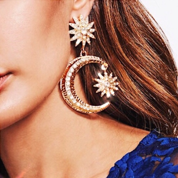 NWT Star and Moon Celestial Earrings - Picture 4 of 4